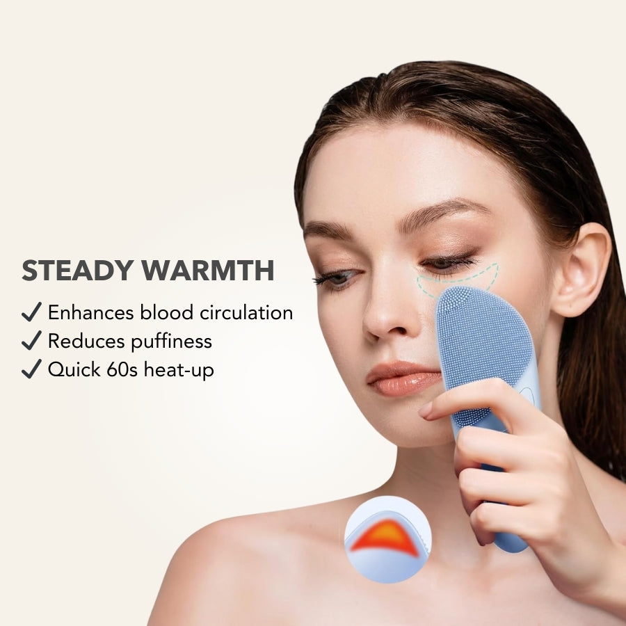 Aurenza ThermaLift 5-in-1 facial sculptor and cleanser device in black, featuring multiple attachments for skincare.