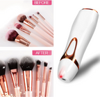 Aurenza Shop Makeup Brush Cleaner™ in black bottle, designed for cleaning makeup brushes efficiently.