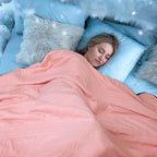 Pink Ice Cooling Calming Blanket by Aurenza Shop, double size 200cm x 150cm, soft and soothing for relaxation.