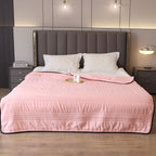 Pink ice cooling calming blanket by Aurenza Shop, double size 200 cm x 150 cm, soft and relaxing for stress relief.