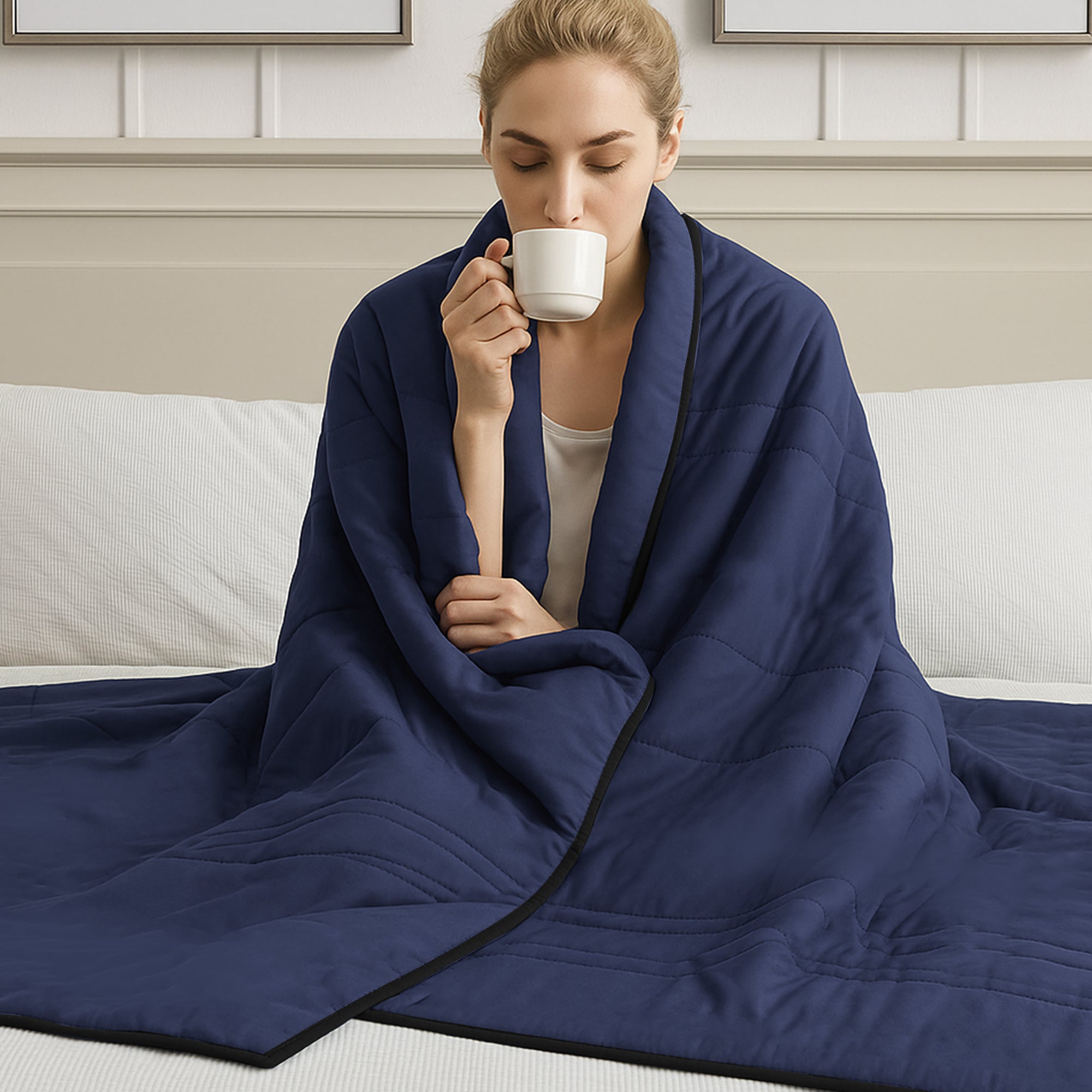 Pink Ice Cooling Calming Blanket by Aurenza Shop, double size 200x150 cm, comfortable and soothing for relaxation.
