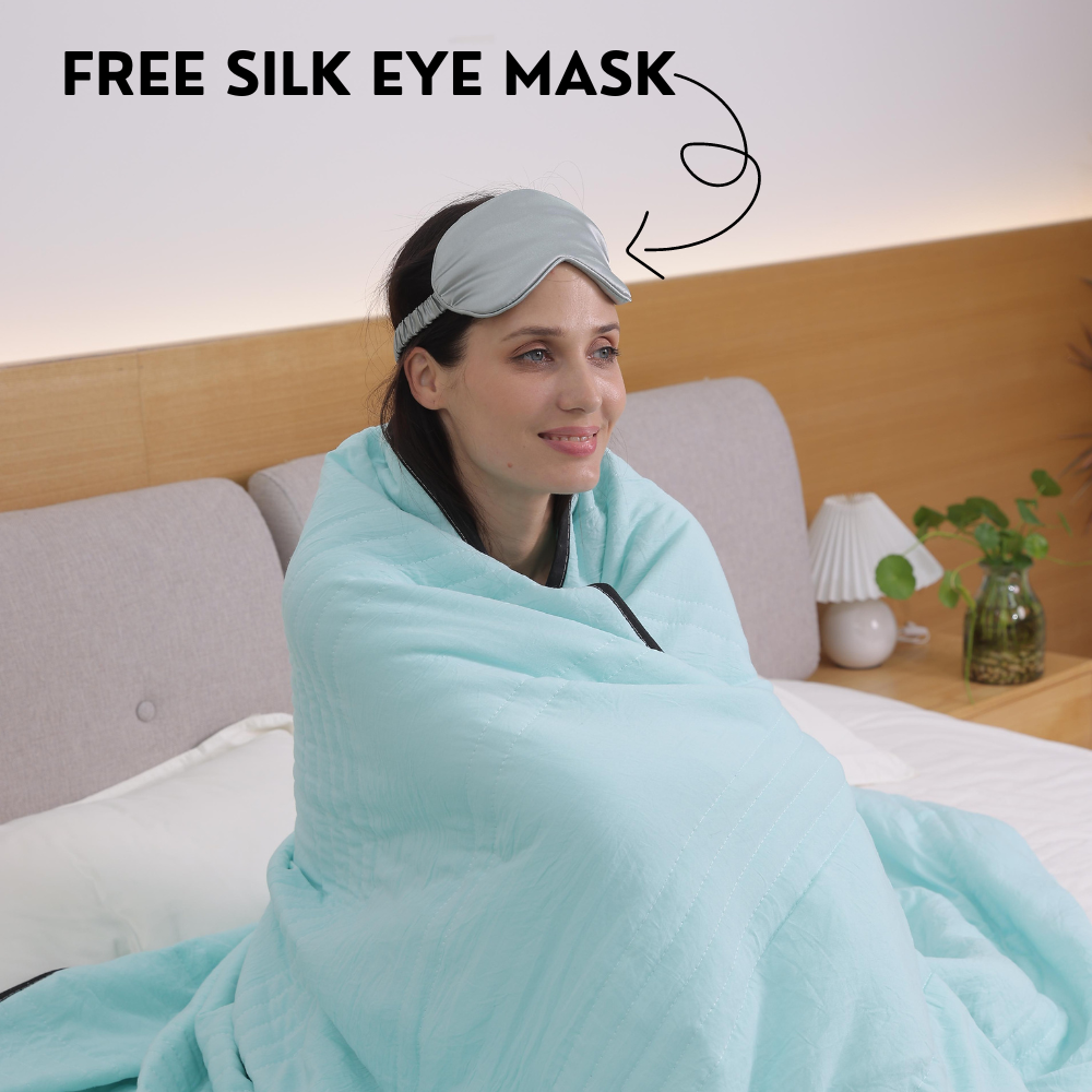 Pink ICE COOLING CALMING BLANKET by Aurenza Shop, double size 200 cm x 150 cm, soft and soothing for relaxation.