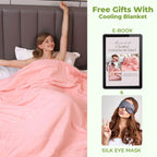 Pink ICE COOLING CALMING BLANKET by Aurenza Shop, double size 200cm x 150cm, soft and soothing for relaxation and comfort.