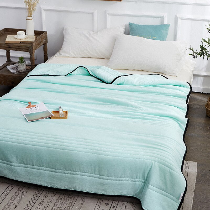 Pink ICE COOLING CALMING BLANKET by Aurenza Shop, double size 200x150 cm, soft and breathable cooling blanket for relaxation.
