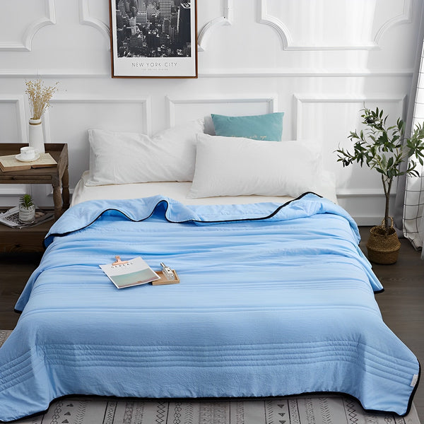Pink ice cooling calming blanket by Aurenza Shop, double size 200cm x 150cm, soft and soothing for relaxation.