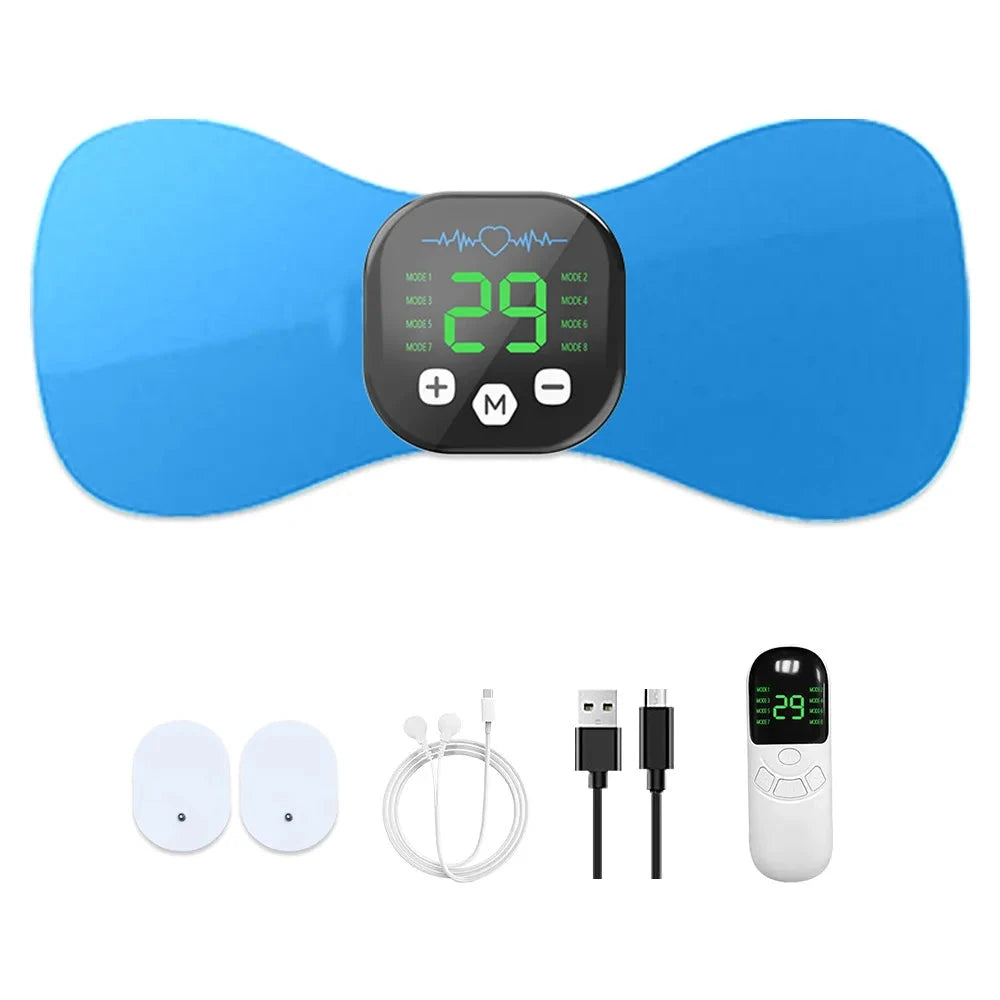 Aurenza Shop EMS neck massager with pulse, portable electric therapy device for neck and shoulders, mini smart TENS massage pad