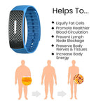 Aureza Shop WIMAID Matteo Ultrasonic Body Shape Wristband Pro in blue, designed for body care and slimming purposes.