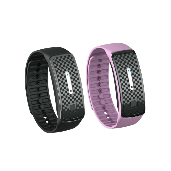 Blue WIMAID Matteo Ultrasonic Body Shape Wristband Pro for body care, featuring a sleek design and adjustable strap.