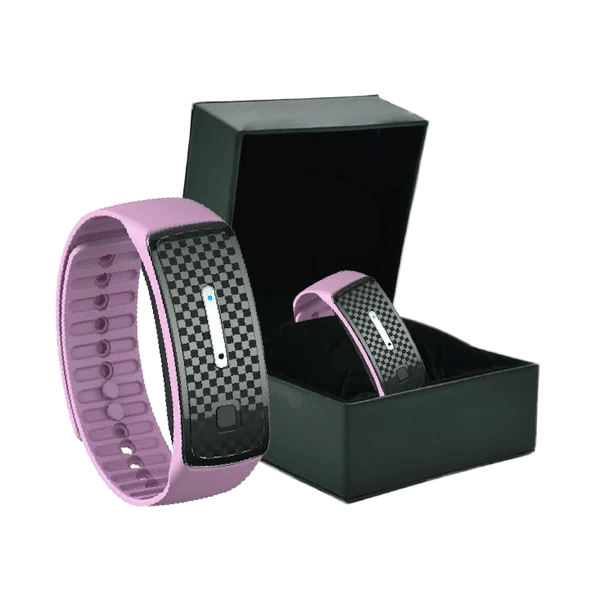 Blue WIMAID Matteo Ultrasonic Body Shape Wristband Pro for body care, featuring a sleek design and adjustable strap.