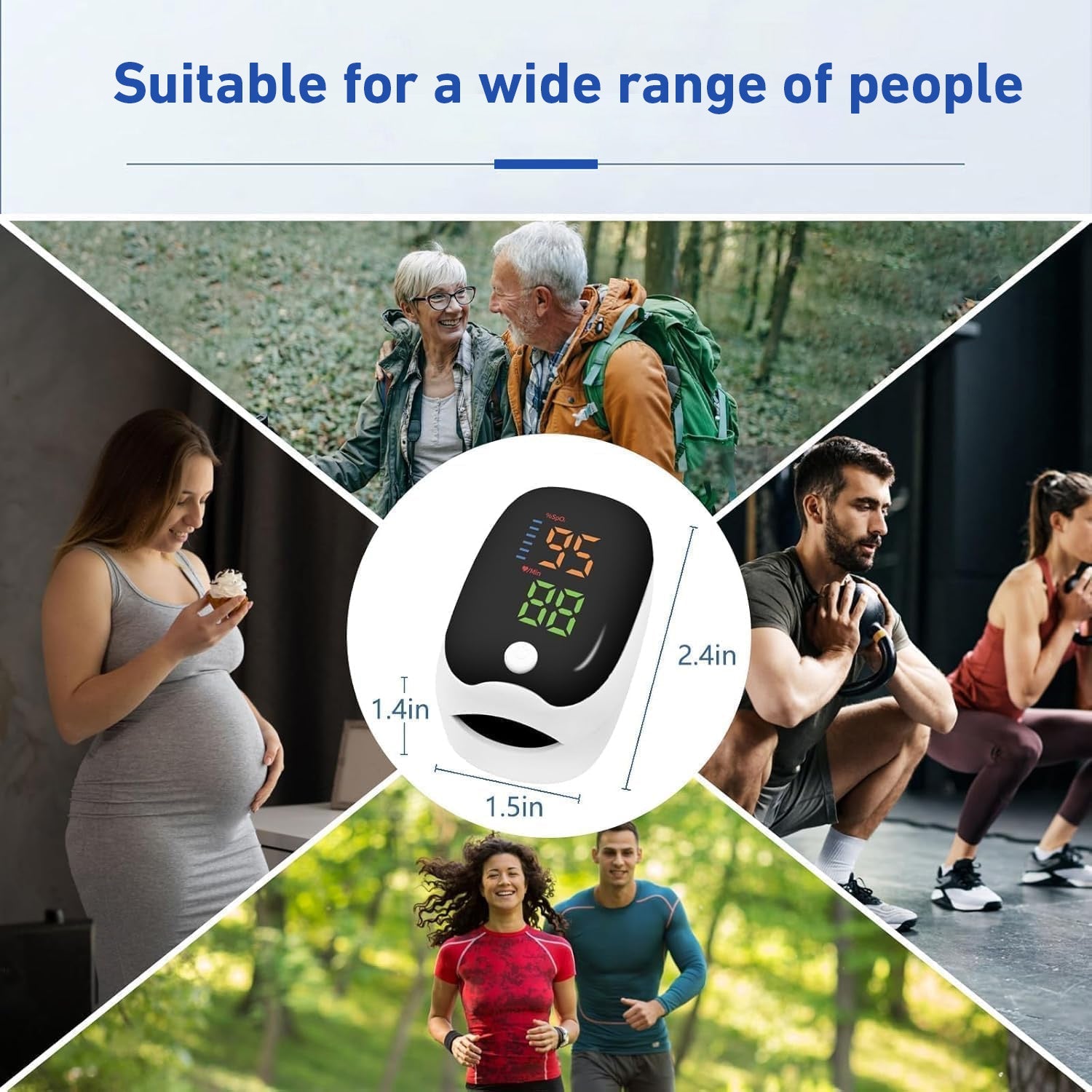 Aurenza Shop SUPTRUCK laser blood glucose monitoring device showing non-invasive design and wireless Bluetooth connectivity.
