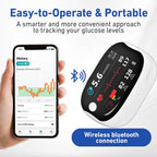 Aurenza Shop SUPTRUCK laser blood glucose monitoring device showing a sleek handheld design with wireless Bluetooth connectivity.