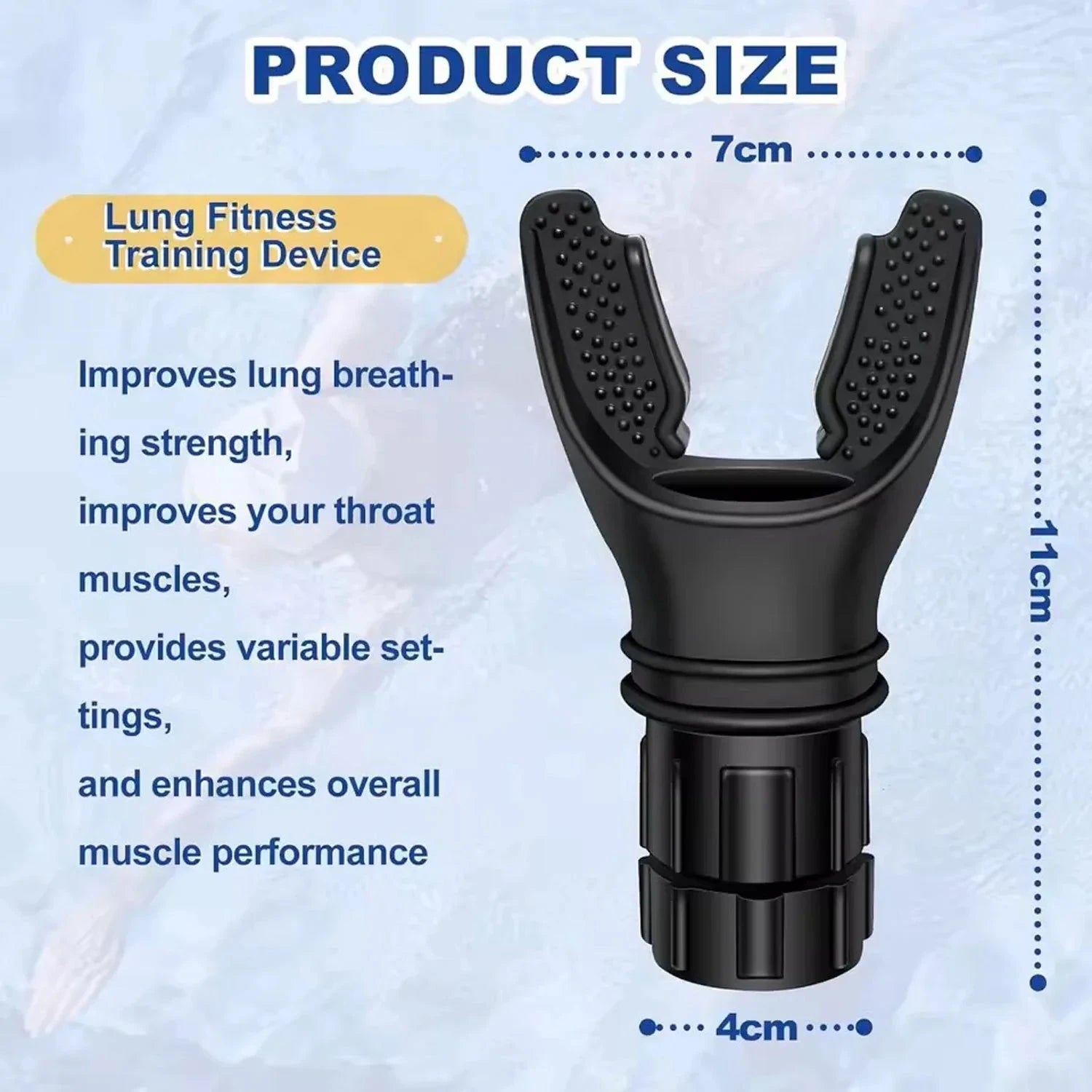 Aurenza Breathing Trainer Lung Flexer, durable fitness device with adjustable levels to improve lung capacity and respiratory strength.