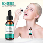 Aurenza Shop Echo Free Pro healthy ear support liquid drops in a bottle with a dropper for ear health care.
