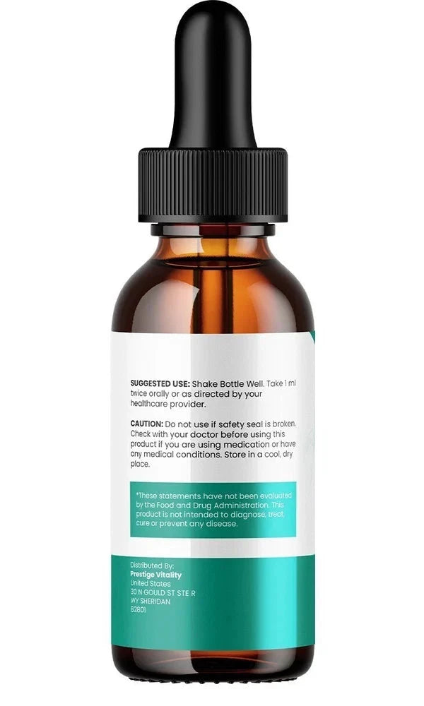 Aurenza Shop Echo Free Pro Healthy Ear Support liquid drops in a small dropper bottle, designed for ear health support.