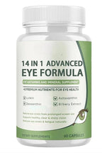 Aurenza Shop Evervision 14-in-1 Advanced Eye Formula capsules bottle with 60 capsules for eye health support.