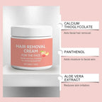 Aurenza Shop facial hair removal cream with aloe vera for face and lips, soothing, quick-acting, and gentle hair removal.