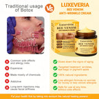 Two jars of Luxevéria Bee Venom Firming and Anti-Wrinkle Cream by Aurenza Shop, featuring the product's packaging and branding.