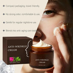 Aurenza Shop anti-wrinkle cream bottles showing 60g size, with a smooth, youthful skin appearance on the packaging.