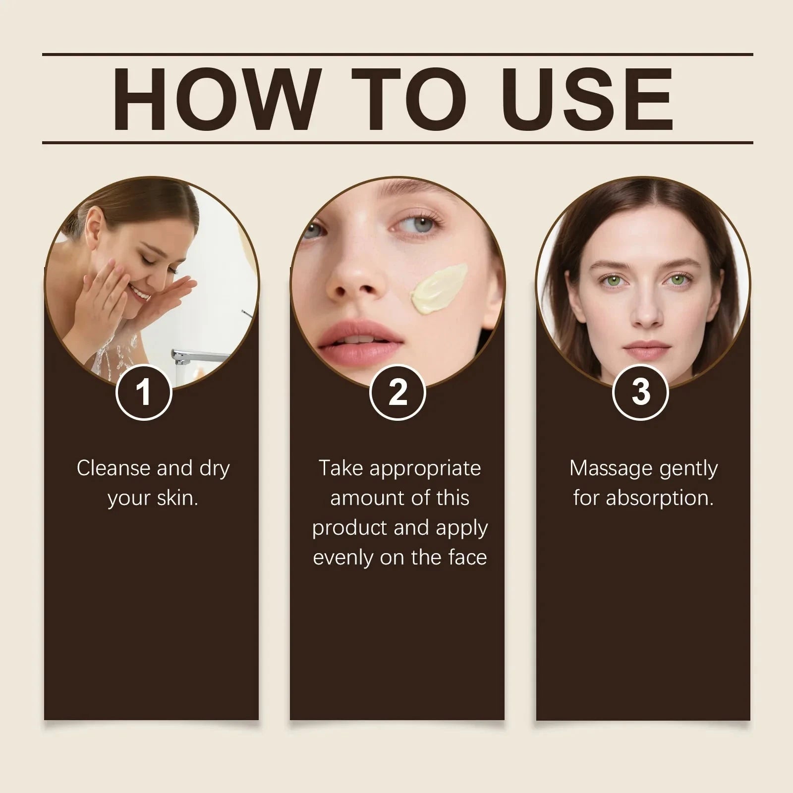 Aurenza Shop anti-wrinkle cream bottles, 60g each, showing smooth skin and youthful face on the product packaging.