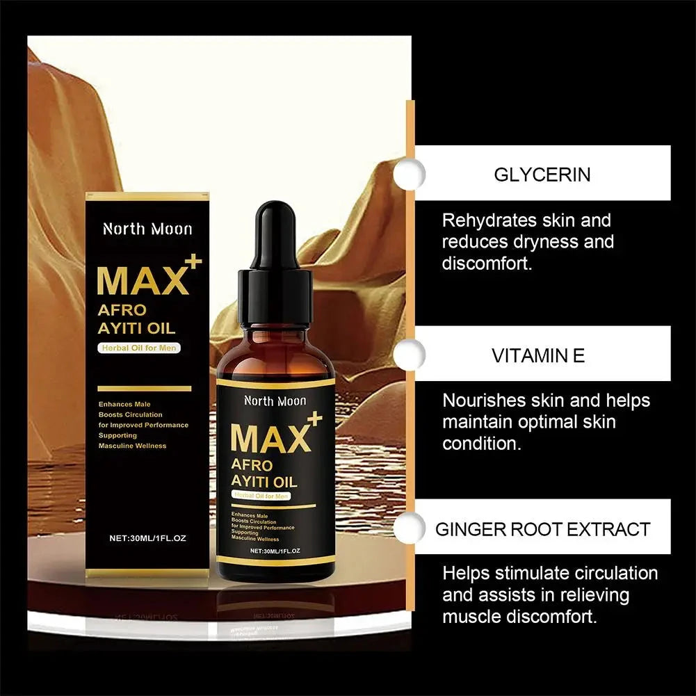 30ml natural herbal African Ayi Oil by Aurenza Shop, male body massage essence with herbal ingredients and African origin.