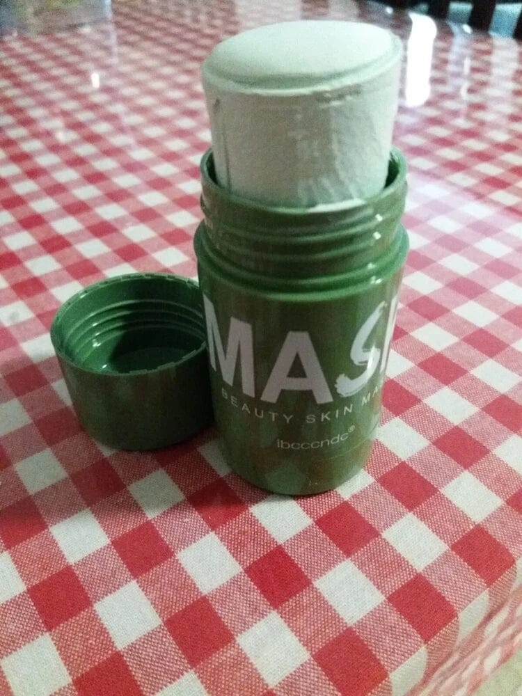 Aurenza Shop green clay face mask stick, deep cleansing facial mask for blackhead removal and skin purification.
