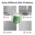 Green clay face mask stick by Aurenza Shop for deep cleansing, blackhead removal, and facial purifying treatment.