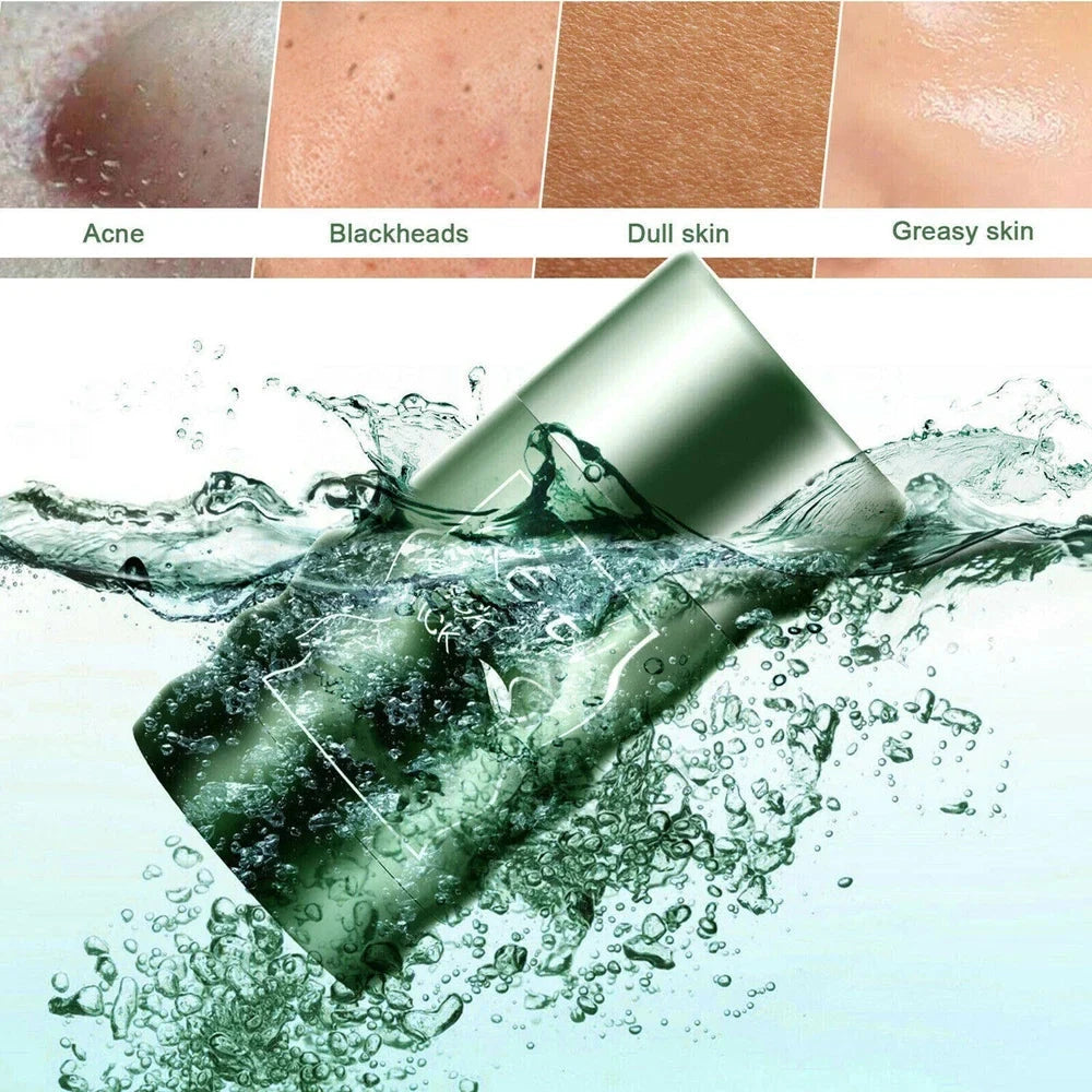 Aurenza Green Clay Face Mask Stick for deep cleansing and blackhead purifying, with natural green clay texture on the mask stick.