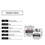 Aurenza Rice Face Renewal Cream 50g jar showing the gentle repair, hydration, and revitalizing skincare formula.