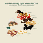 Aurenza Shop Ginseng and Mulberry Herbal Tea, 30 herbal tea bags in a box, natural ingredients for health and wellness.