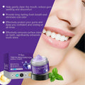 Aurenza Shop teeth whitening purple powder, oral clean, anti-tooth decay, fresh breath, gum strengthening, dental bleaching toothpaste