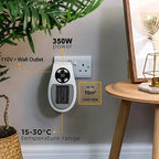 Wall-mounted portable electric heater from Aurenza Shop with warm air blower for home heating.