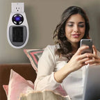 Wall-mounted Aurenza Shop portable electric heater, warm air blower for home heating, compact and efficient.