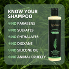 Aurenza Shop Tgideas Rosemary Shampoo bottle with label, showing a natural hair care product in a clear plastic bottle.
