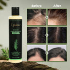Aurenza Shop Tgideas Rosemary Shampoo bottle with label, featuring herbal ingredients for natural hair care.
