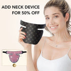 Aurenza Shop Luxe Pro Max LED Therapy Neck Add-On device in gold, designed for facial and neck LED light therapy treatments.