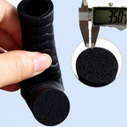 Pair of black universal silicone handlebar and brake lever grip covers for car accessories, designed for easy installation.