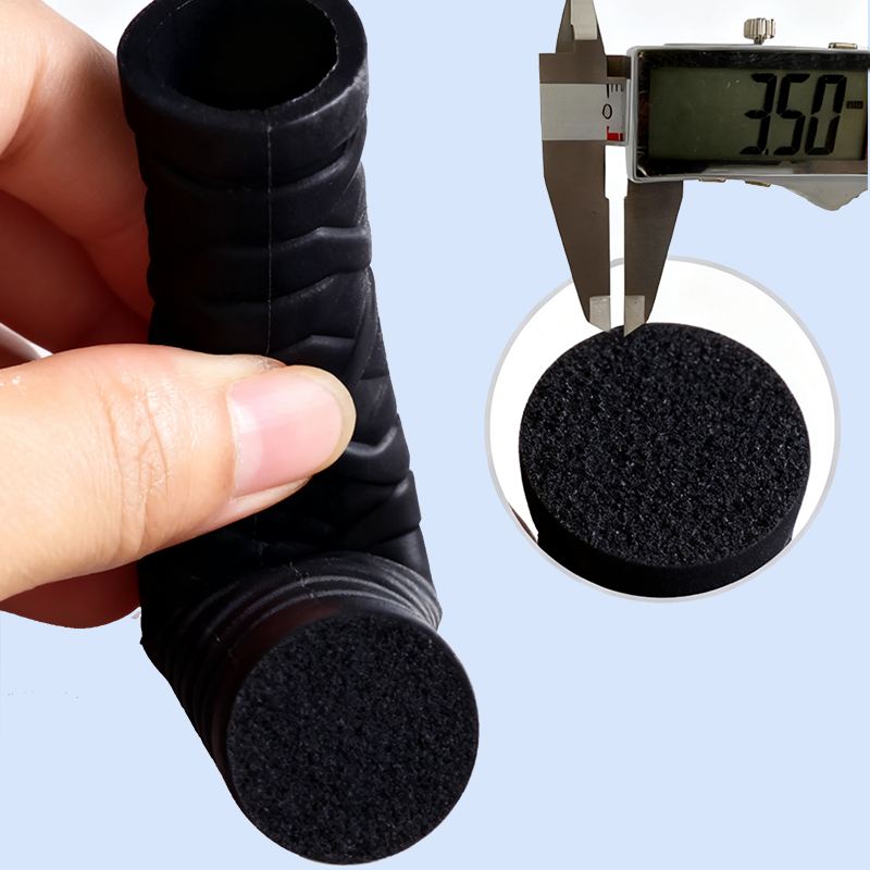 Pair of black universal silicone handlebar and brake lever grip covers for car accessories, designed for easy installation.