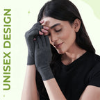 Black Aurenza Shop compression gloves with small 8-inch size, designed to reduce discomfort and promote hand relaxation.