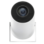 Aurenza Shop PortaView360 Pro Ultra HD portable projector displaying a vibrant image on a wall.