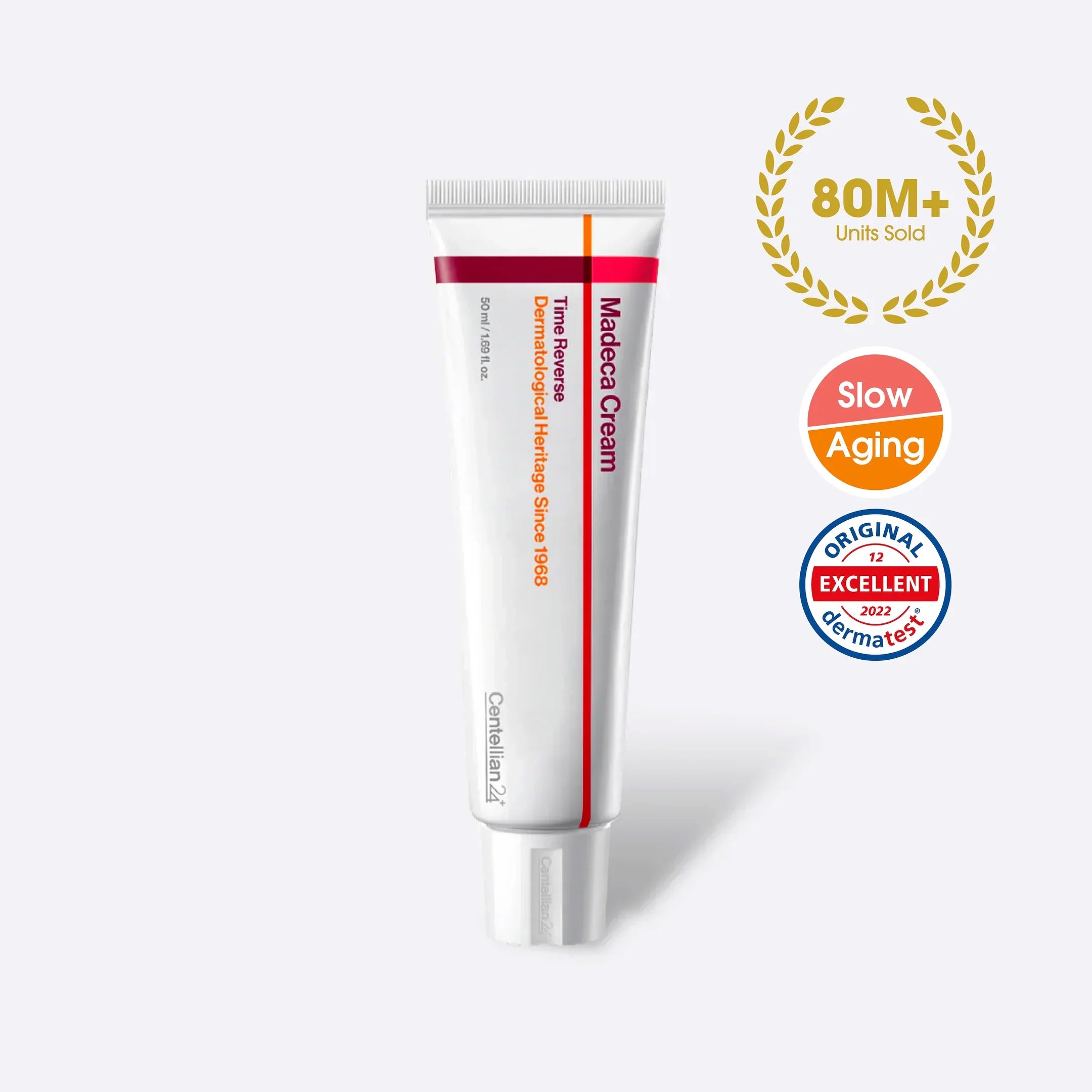 Aurenza Shop Madeca Cream Time Reverse 50ml jar, skincare product with a white and gold container, designed for anti-aging and skin renewal.