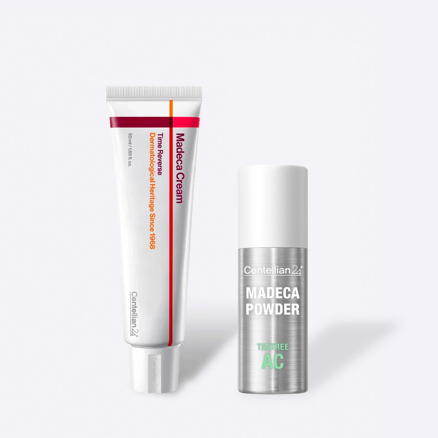 Aurenza Madeca Cream Time Reverse 50ml jar showing smooth, white cream in a sleek container with a silver lid.