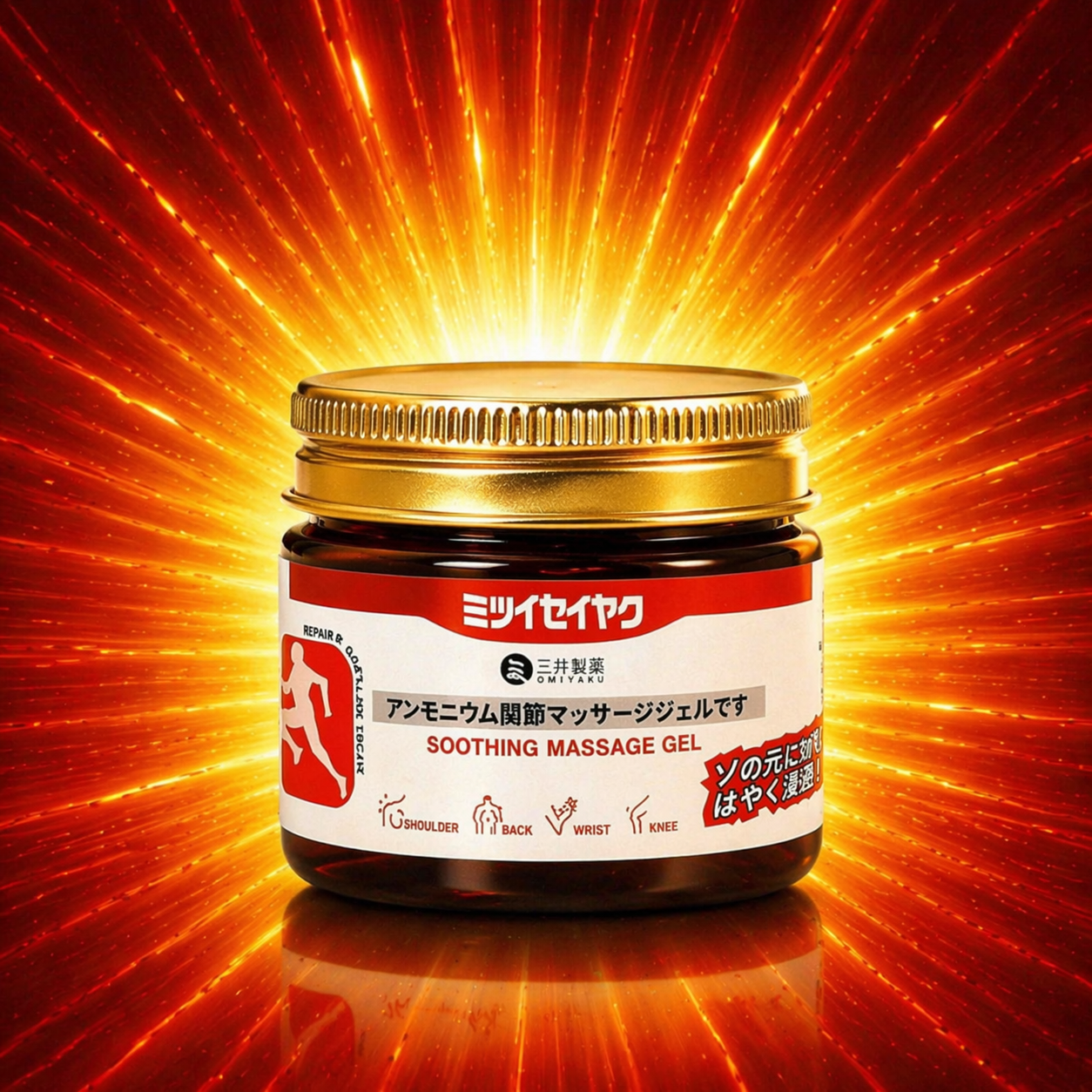Aurenza Shop Wimaid Japanese instant pain relief soothing massage gel in a small tube, designed for quick muscle relief and relaxation.