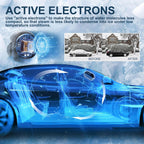 Lafuwi™ DefrosterX electromagnetic car snow removal device on a vehicle, with snowy background, used for efficient ice and snow removal.