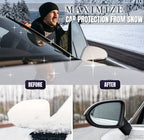 Lafuwi™ DefrosterX electromagnetic car snow removal device on a vehicle, designed for quick ice and snow clearing.
