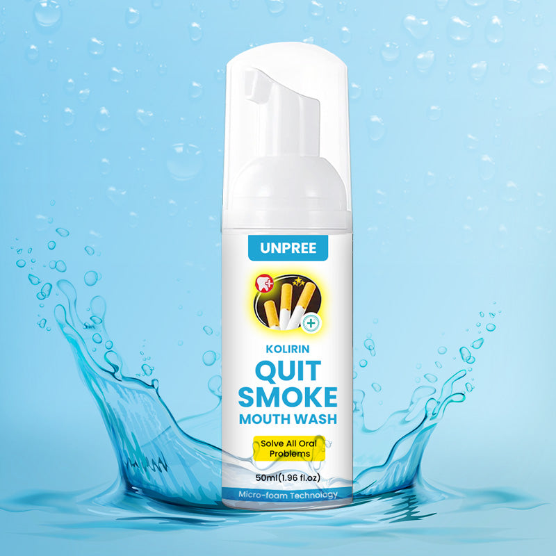 Aurenza Shop UNPREE™ Kolirin QuitSmoke mouthwash bottle, showing label and packaging for oral health solution.