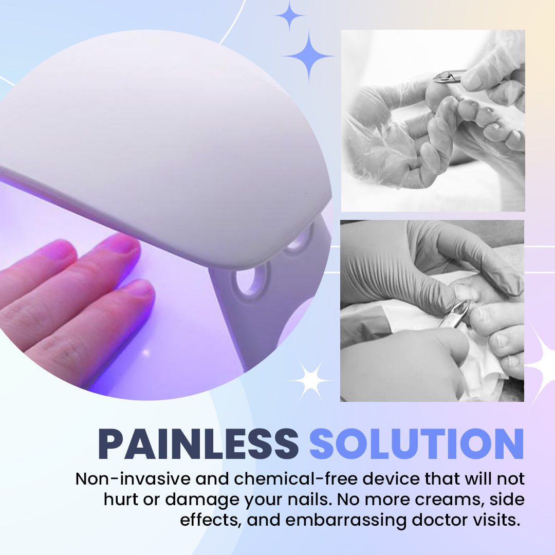 Aurenza Shop SUPTRUCK™ Nail Fungus LED Light Therapy Device for treating nail fungus with a compact, handheld design.