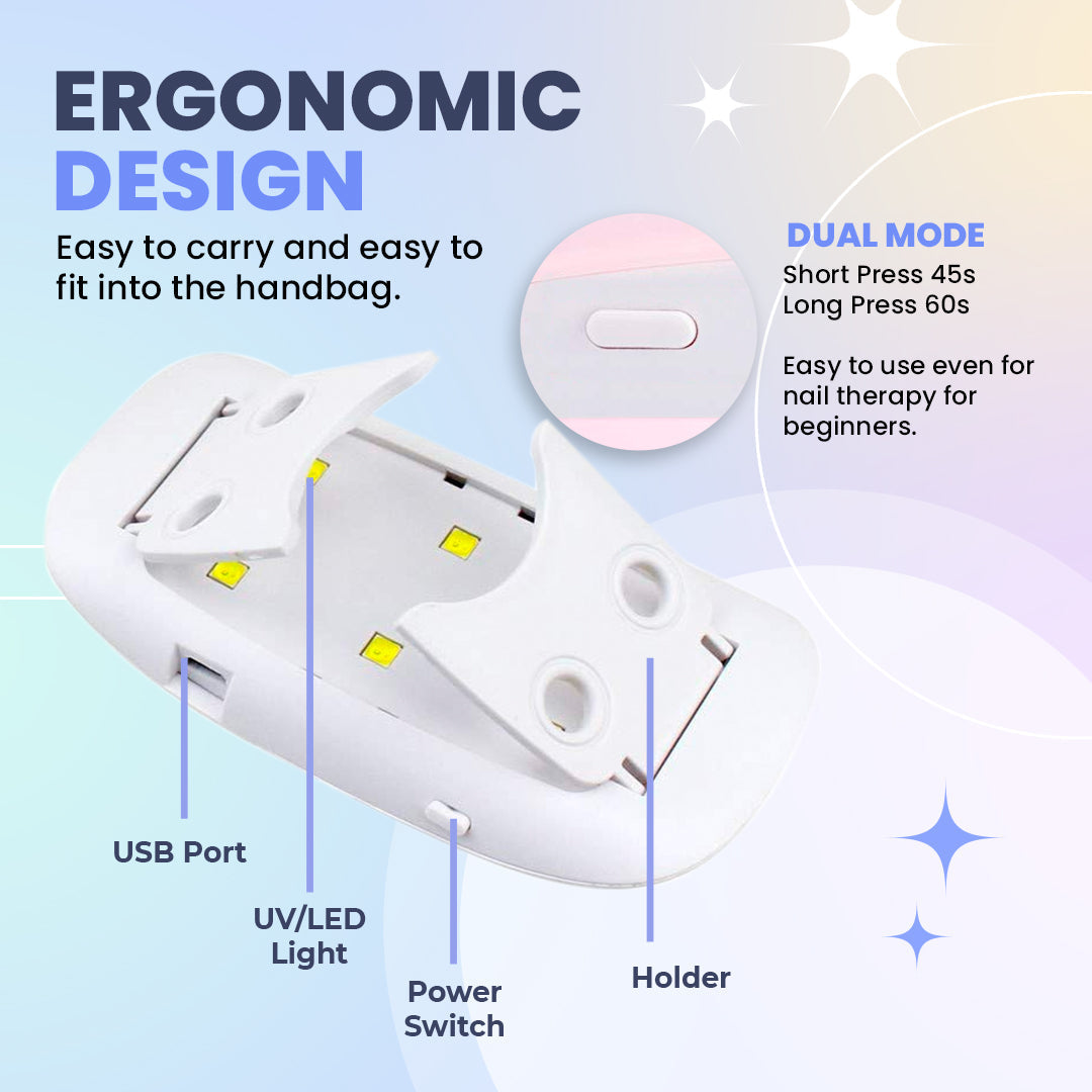 Aurenza Shop SUPTRUCK™ Nail Fungus LED Light Therapy Device for treating nail fungus, shown in a sleek white and blue design.