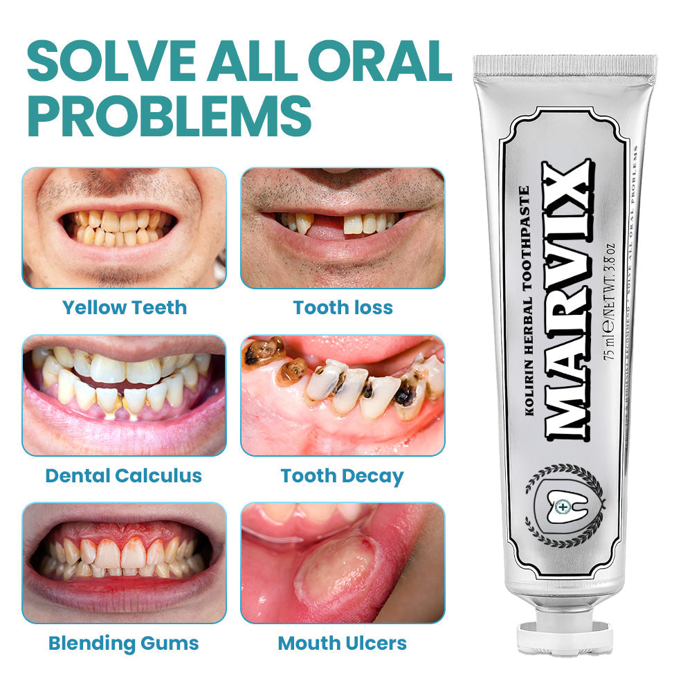 Marvix™ Kolirin Herbal Toothpaste by Aurenza Shop, shown in a tube with natural herbal ingredients for oral health.