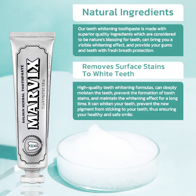 Marvix™ Kolirin Herbal Toothpaste by Aurenza Shop, featuring natural ingredients to promote healthy teeth and solve oral problems.