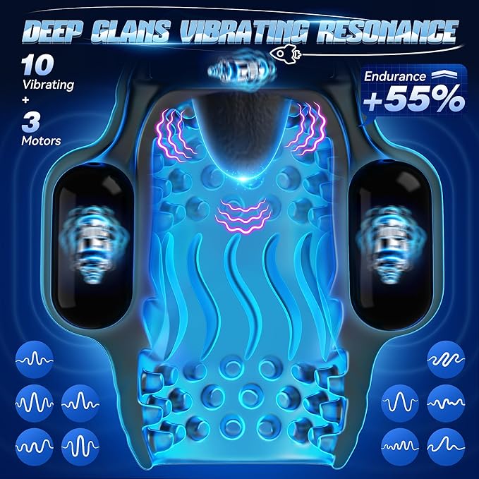 Aurenza Shop 2026 Upgraded ROCKETIX™ Vibrator, smart AI 5-in-1 therapy trainer, sleek black device with control buttons